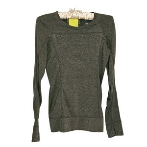 Womens Performance Top MPG Sport Gray/Green Long Sleeve Running  Mesh Back XS